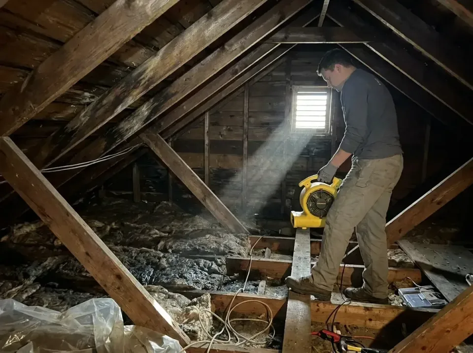 attic-water-damage-drying-proc-007 — frequently asked questions, Emergency Water Extraction & 24/7 Flood Response in Mariett…